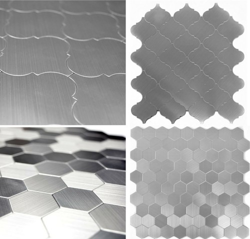 Piastrelle mosaico metallo - piastrelle,