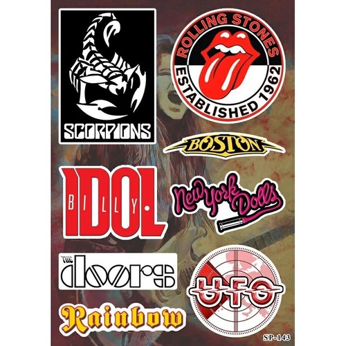 Confezione adesivi rock bands - confezione,