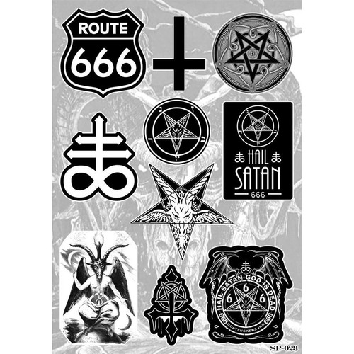 Adesivi satanici biker occulto - biker,