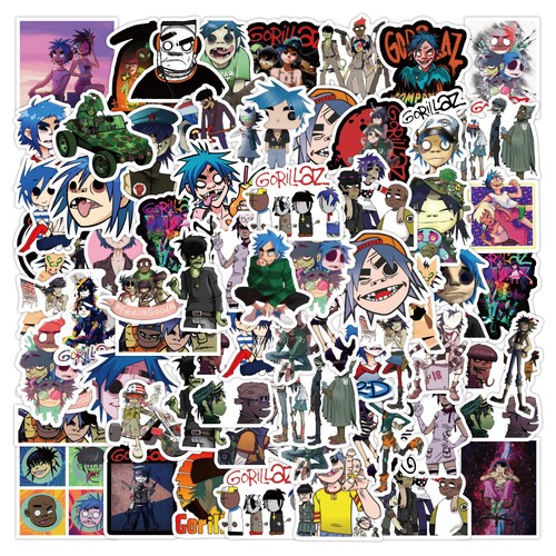 Adesivo gorillaz 100pz - adesivo, per