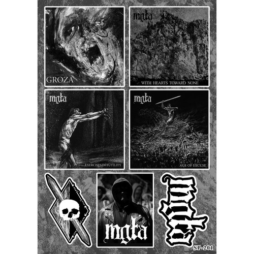 Mgla album sticker pack - mgla,