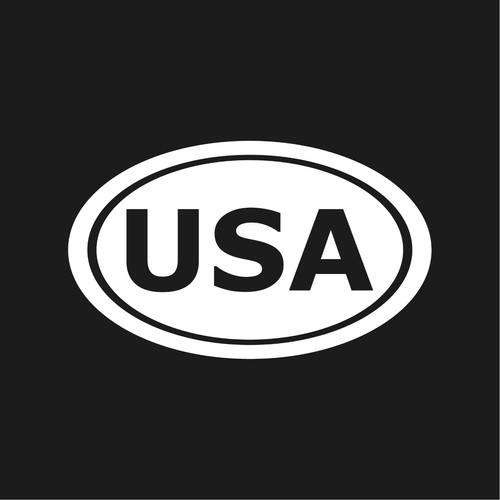 Adesivo ovale usa vinile - usa,